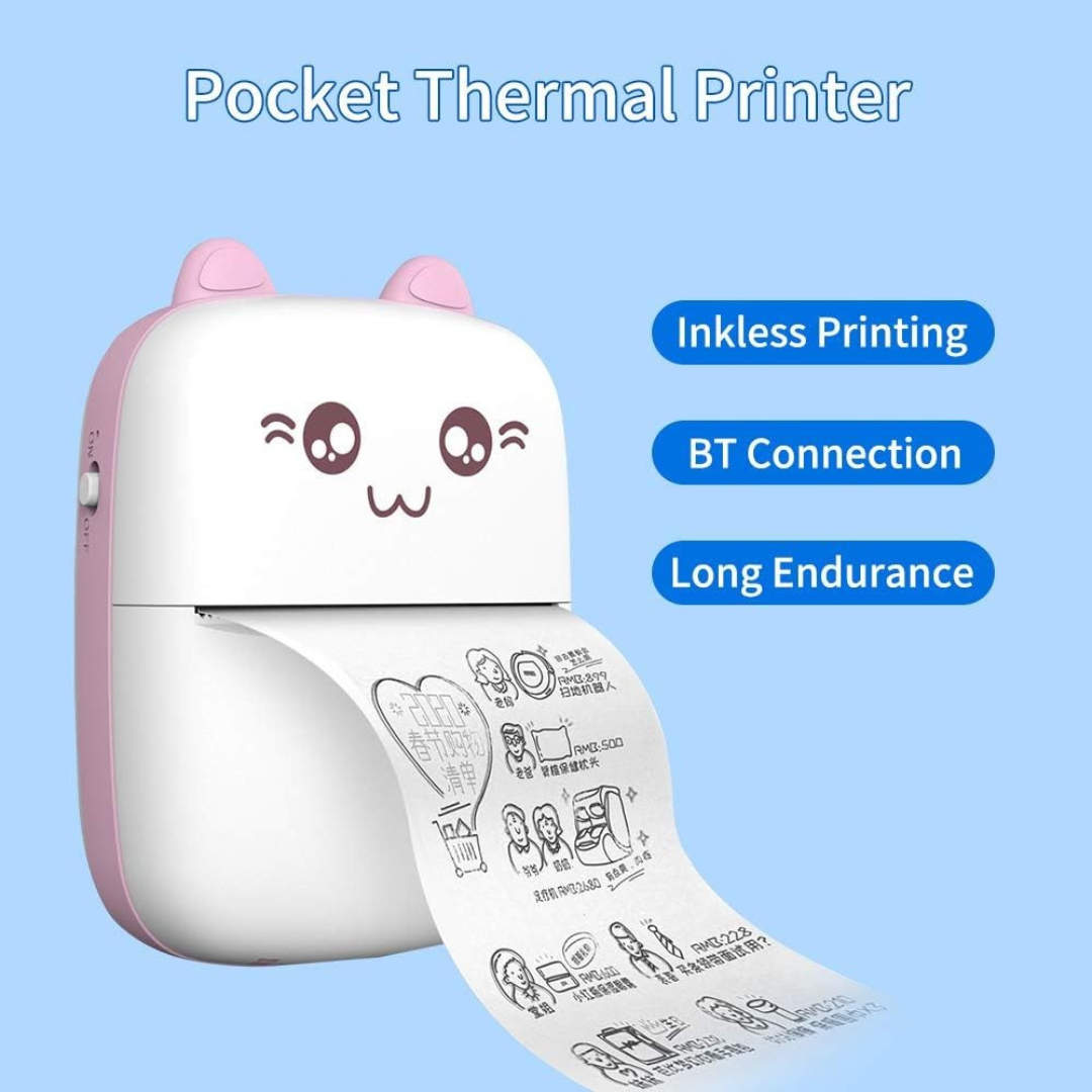 Mini Portable Thermal Printer – Compact & Wireless Printing