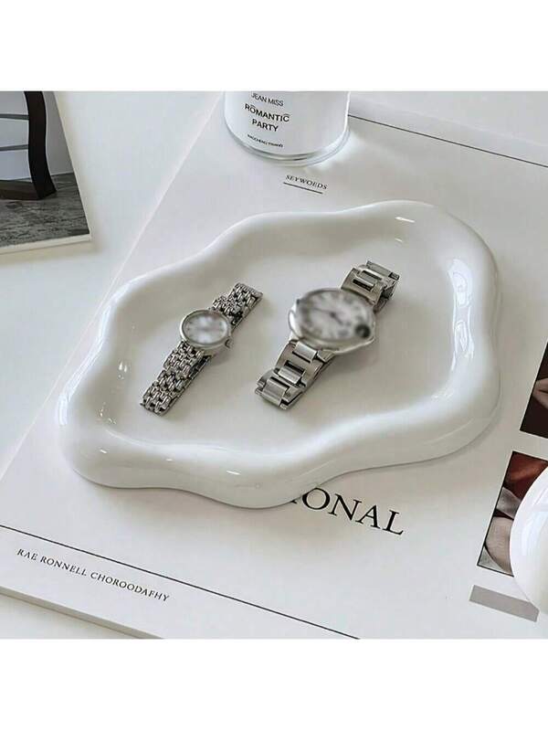 Elegant Cloud-Shaped Tray - Single-Layer Luxury Jewelry And Perfume Display Stand