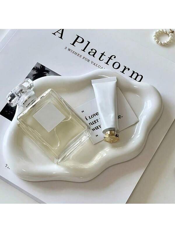 Elegant Cloud-Shaped Tray - Single-Layer Luxury Jewelry And Perfume Display Stand