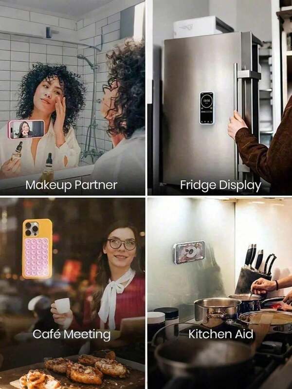 4 Pack Double-Sided Silicone Suction Cup Phone Case Stand, Suction Cup Phone Holder, Octobuddy Sticky Phone Stand, Sticky Phone Holder,