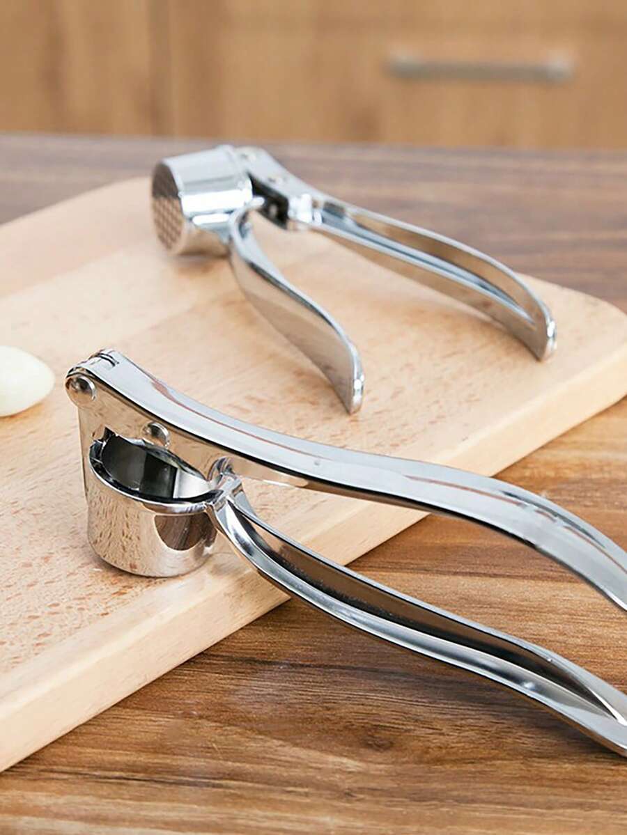 **2pcs Multifunctional Garlic Press & Crusher** – Metal Garlic Chopper for Garlic, Ginger, Onion, Pepper & Salad | Washable Kitchen Tool, Portable for Home & Camping